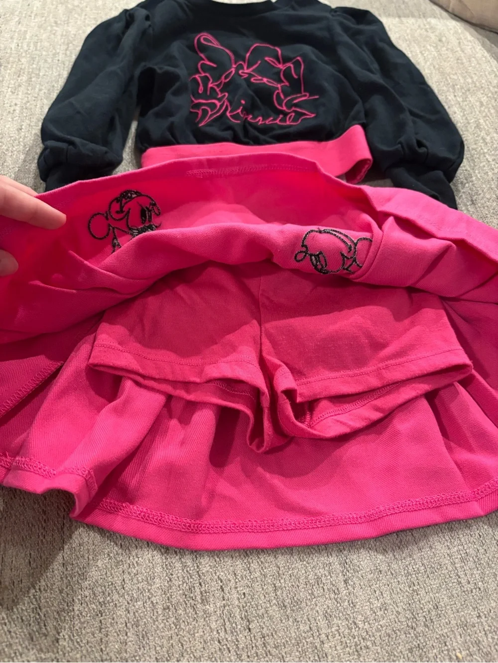 Minnie Mouse Hot Pink Skirt Set